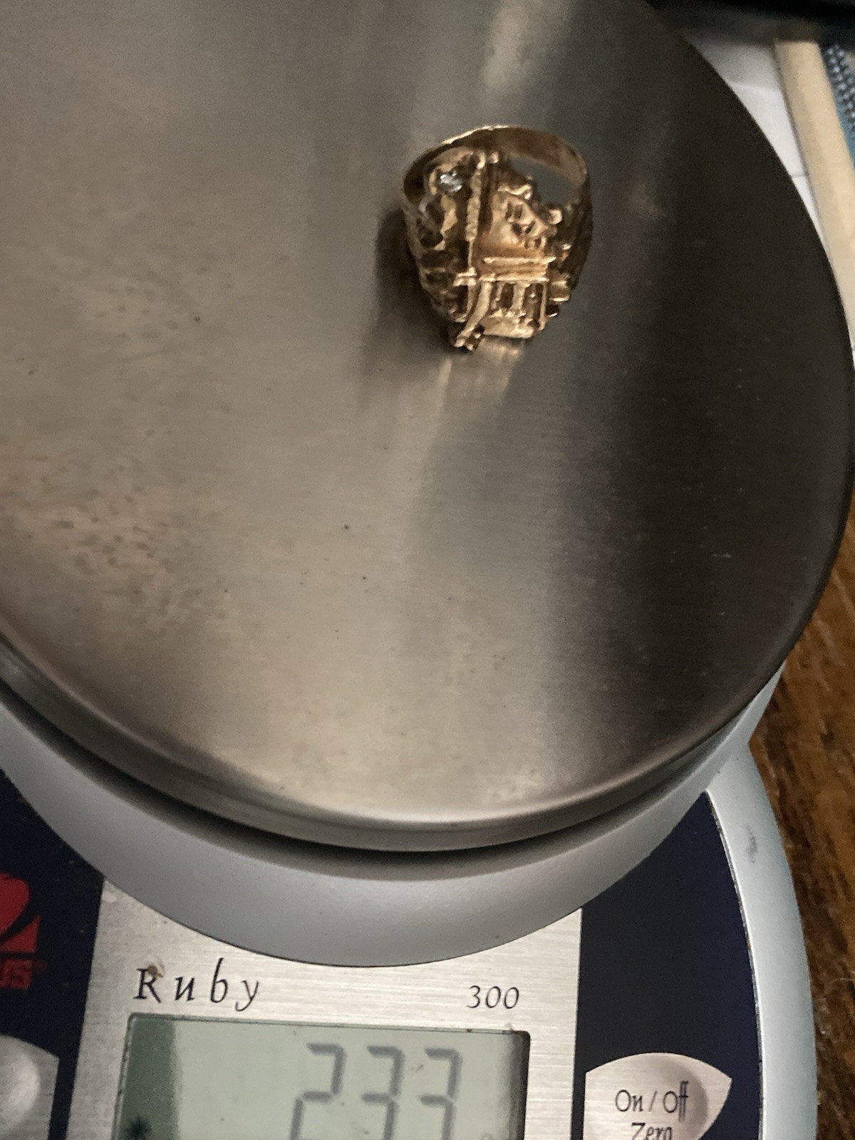 Solid Gold Tattoo Machine Ring - image 3