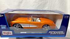 New Maisto 118 1957 Chevrolet Corvette Orange Special Edition Diecast Shipsfast New Maisto 118 1957 Chevrolet Corvette Orange Special Edition Diecast Shipsfast