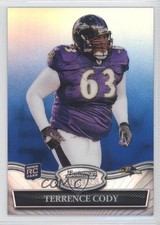 2010 Bowman Sterling Blue Refractor 8/99 Terrence Cody #11 0f3