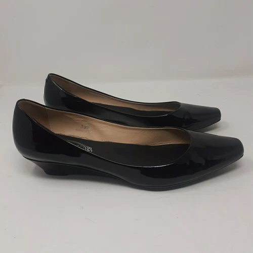 TOD’S Ballerine Tods donna in vernice slip on nere 38 5 8 5 zeppa piccola