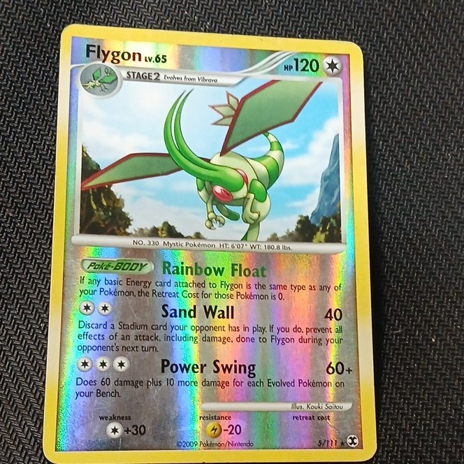 Pokémon TCG Flygon 5/111 Rising Rivals Rev. Holo Rare English 2009