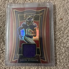 Justin Jefferson Rookie Card 2020 with Patch. rookie card picture