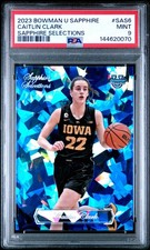 2023-24 Bowman Chrome University Caitlin Clark Sapphire Selections PSA 9