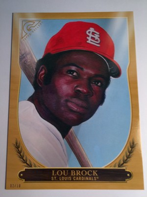 2018 Topps Gallery Hall of Fame Jumbo 5x7 Lou Brock Cardinals HOF9 Gold /10