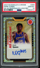 2024 Topps Chrome McDonald's Logo Refractor Auto #DER Derik Queen /75 RC PSA 10