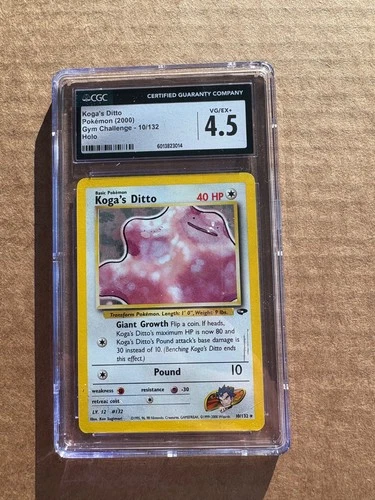 Koga's Ditto 10/132 Gym Challenge Holo CGC 4.5