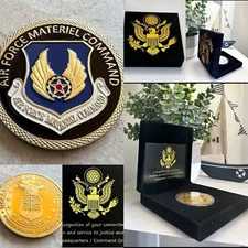 AIR FORCE MATERIEL COMMAND Challenge Coin USAF, With Special Velvet Case
