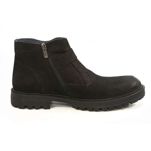 Botas para hombre Elegantes Siena de cuero negro forradas de piel sintética clima frío - Imagen 13 de 18