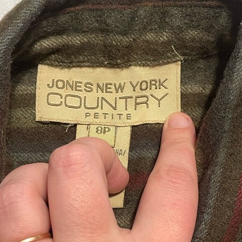 Camicia donna Jones New York Country taglia 8P 100% lana con bottoni - Foto 7 di 10