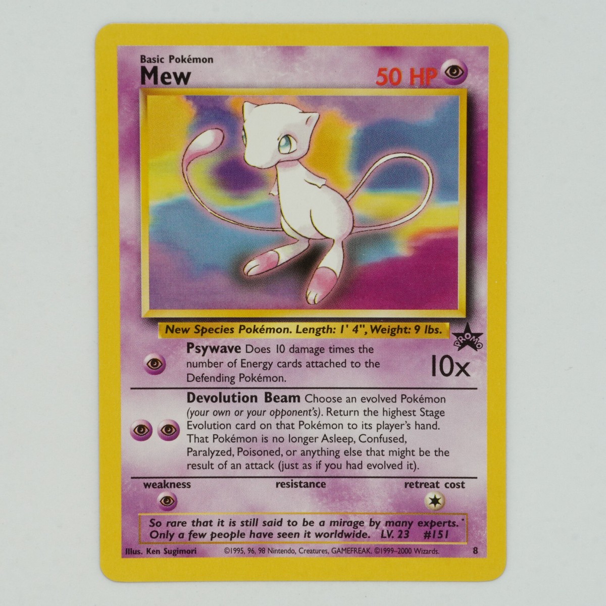 Mew 8 Wizards Of The Coast Black Star Promo Pokemon Card | eBay