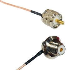 RG316 PL259 UHF Male to UHF Female Angle Bulkhead RF Cable FAST-SHIP LOT