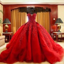 Платье Red Quinceanera Dress Sweetheart Floral