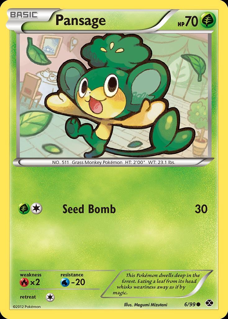 Pokemon Pansage (6/103) Next Destinies LP