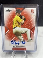2021 BRADLEY HODGES LEAF PERFECT GAME AUTO ORANGE PARALLEL #2/30