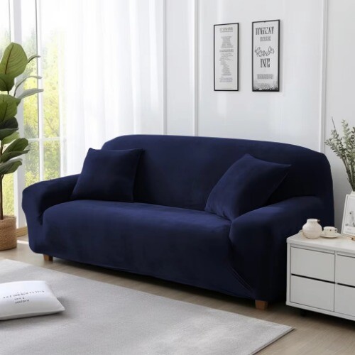 Velvet Sofa Cover Elastic Seater Sofa Cover Room Velvet Plush Corner Sofa Cover - Bild 30 von 32
