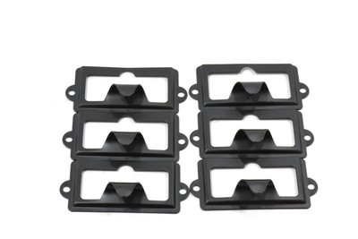Qty 4 -Black Label Holders for Drawers w/Finger Pull, Screws Included