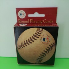 Vintage Major League Baseball Round Playing Cards In Box