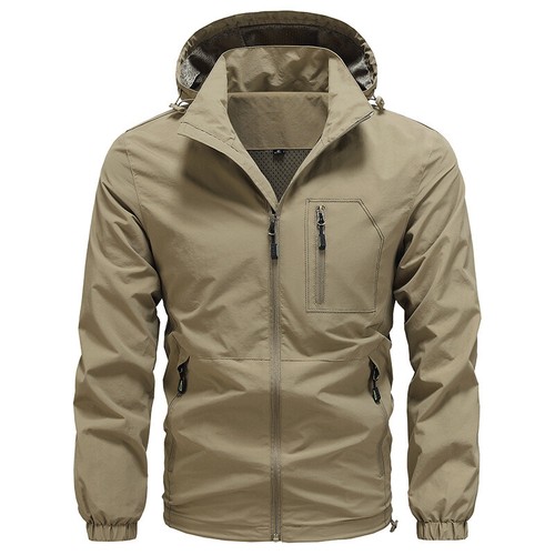 Men's Thin Style Hiking Jacket Quick-dry Windbreaker Outdoor Sports Outwear Coat - Picture 6 of 22