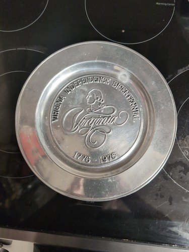 Vintage RWP Wilton-Columbia Virginia Independence Bicentennial Pewter Plate