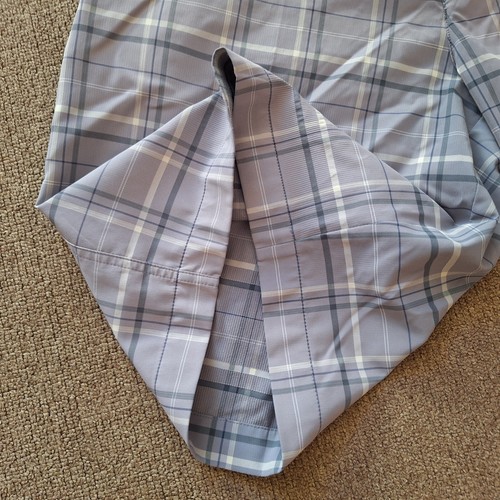 Men's 38 Nike Dri-Fit Golf Shorts Flat Front Grey Plaid Check Pant Stretch Dry - Picture 9 of 21