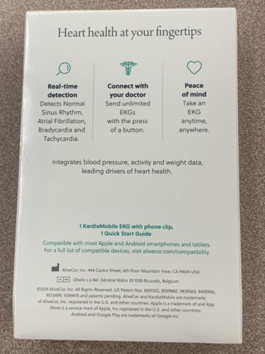 AliveCor Kardia Mobile Single-Lead EKG Echtzeiterkennung in 30 Sekunden **NEU** - Bild 3 von 4