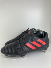 Adidas Kakari Mens Size US 8.5 SG Black Red Rubgy Boots Cleats Metal Studs