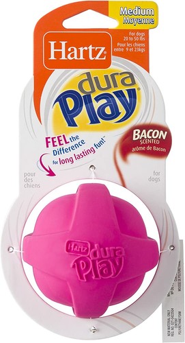Hartz Dura Play Pancetta Palla Profumata Giocattoli per Cani - Medium - Colori Assortiti - Foto 2 di 6