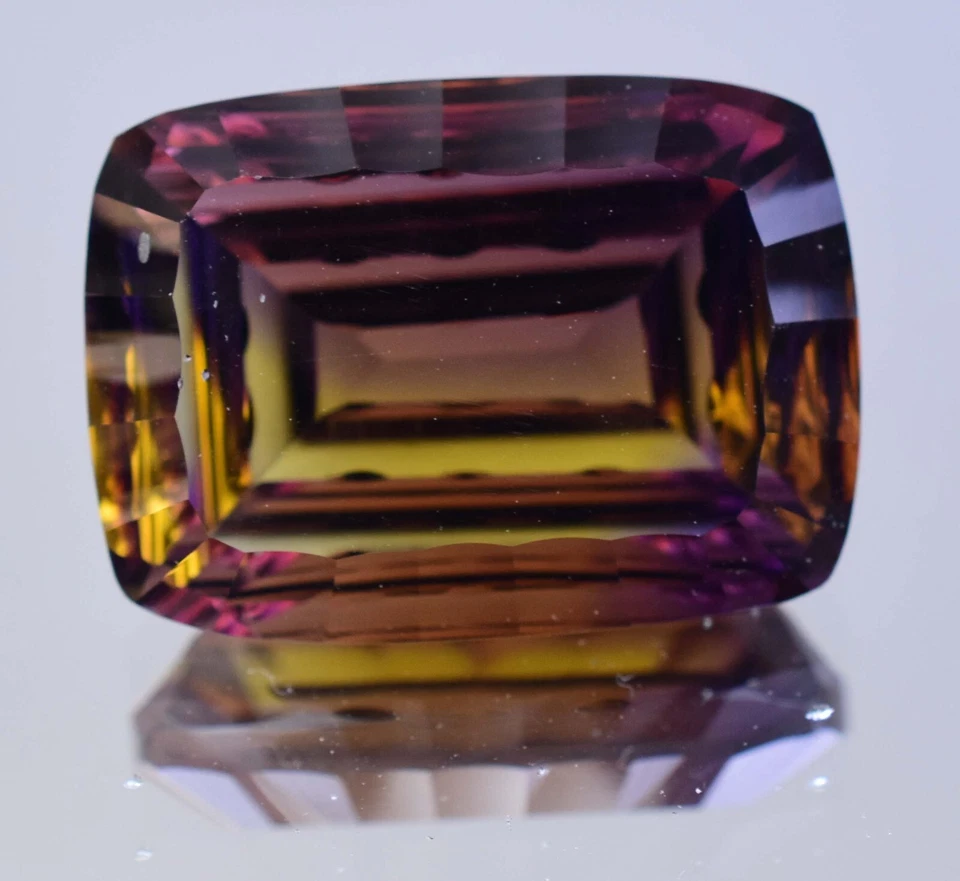 Flawless Natural Bi-Color Ametrine 40.15 Ct Cushion Certified Untreated Gemstone - Image 3 of 4