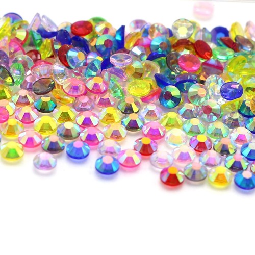 2000 Mixed ColorTransparent AB Acrylic Round Flatback Rhinestone Gems 3mm ss10 - Picture 3 of 6