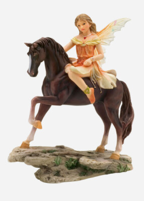 Rarität Exploring  Faerie Glen Fairy auf Pferd  Elfen Figur Fee Horse  Neu+OVP