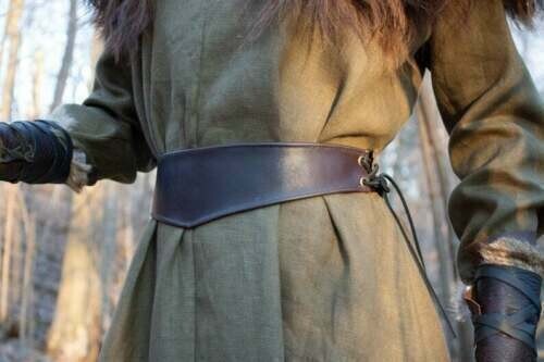 Medieval Genuine Leather Belt for Halloween Party Larp Lovers - Picture 1 of 3