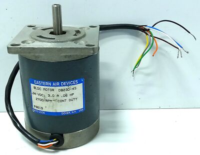 Eastern Air Devices DB23D-45 24 V DC 3 A .06 HP 2700 RPM BLDC Motor