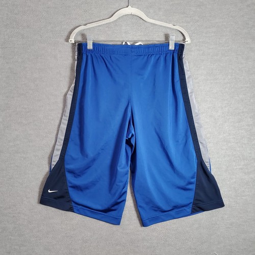 Nike Boys Activewear Shorts Xl Blue Basketball Logo Swoosh Drawstring - Picture 6 of 9