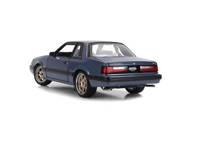 1989 FORD MUSTANG LX DETROIT SPEED 5.0 FOX BODY SHADOW BLUE 1:18
