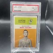 1961 Fleer  Bob  Cousy #10  Psa 8 (oc) NM-MT