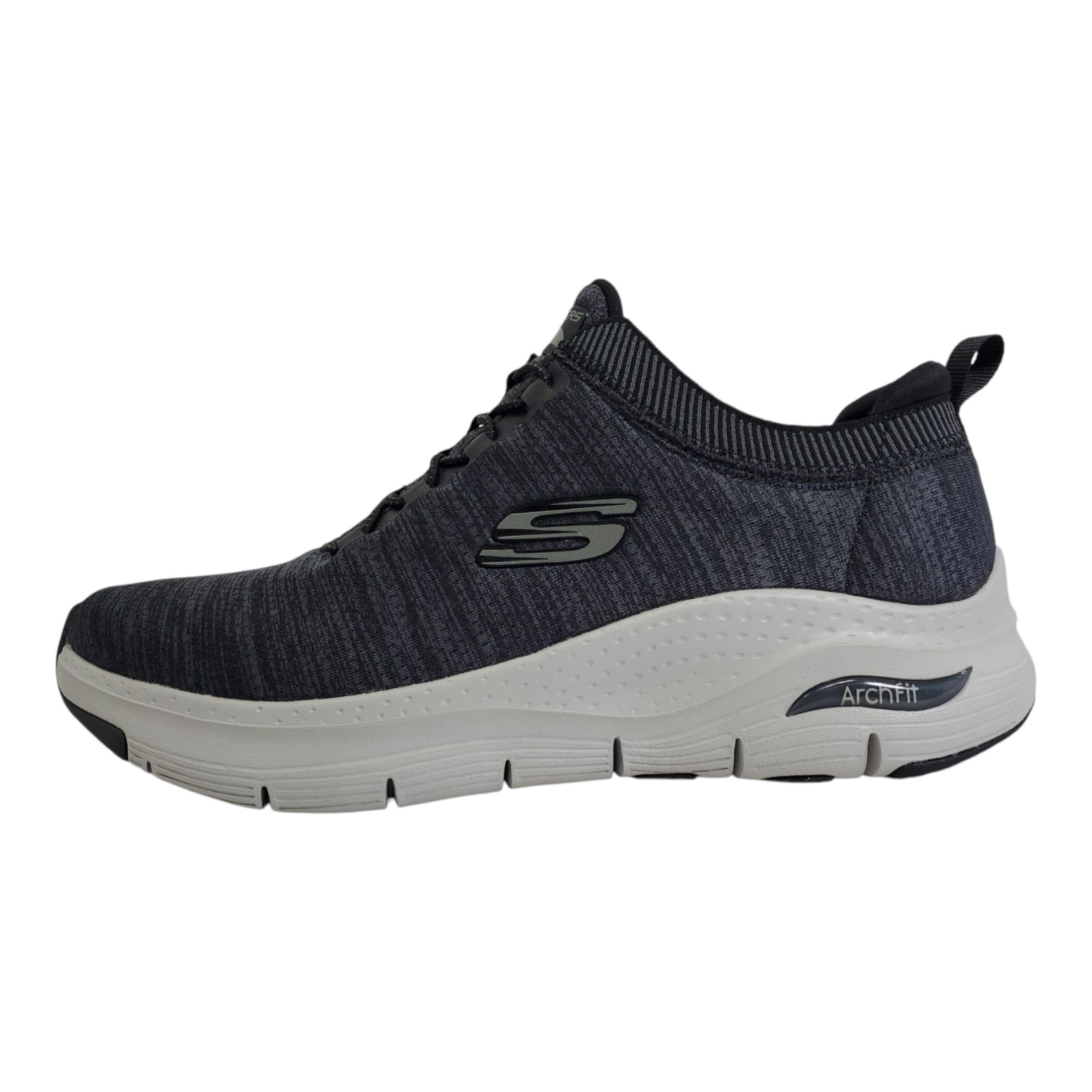 Мужская прогулочная обувь Skechers Arch Fit Waveport черный серый 9 Medium США 13090₽