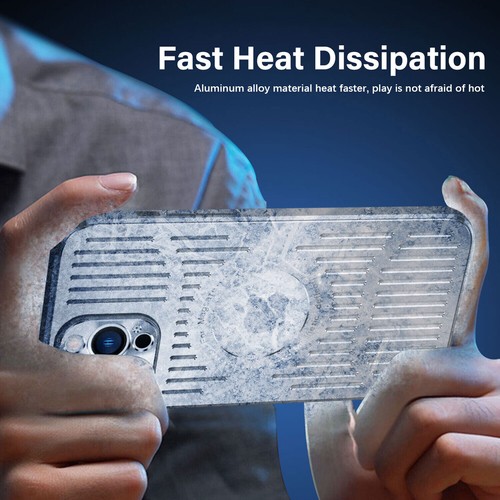 For iPhone 16 Pro Max 15 14 13 12 MagSafe Metal Case Heat Dissipation Shockproof - Picture 4 of 21
