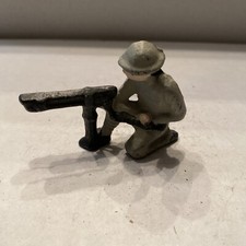 Vntg Collectible Toy Grey Iron Figure Soldier Foreign Legion Machine Gunner G112