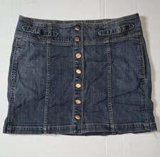 Preowned- Gap Buton Front Denim Skirt Womens Size S