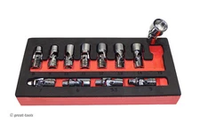 ASTRO PNEUMATIC 1/4” DRIVE FLEX SOCKET SET – mm – metric – 6-point sockets
