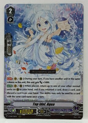 Bushiroad Cardfight Vanguard Top Idol, Aqua V-EB15/011EN RRR Bermuda Triangle