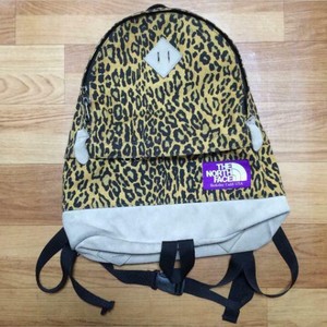 leopard print rucksack north face