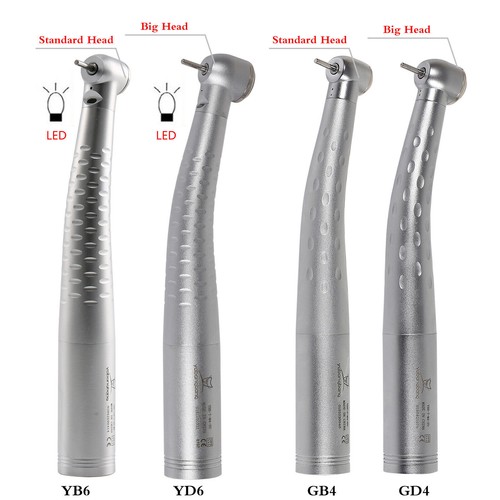 E Generator Led Handpiece 6 Dental High-Speed Handpieces With Swivel Couplers Push Type Ceramic 625427 - Foto 8