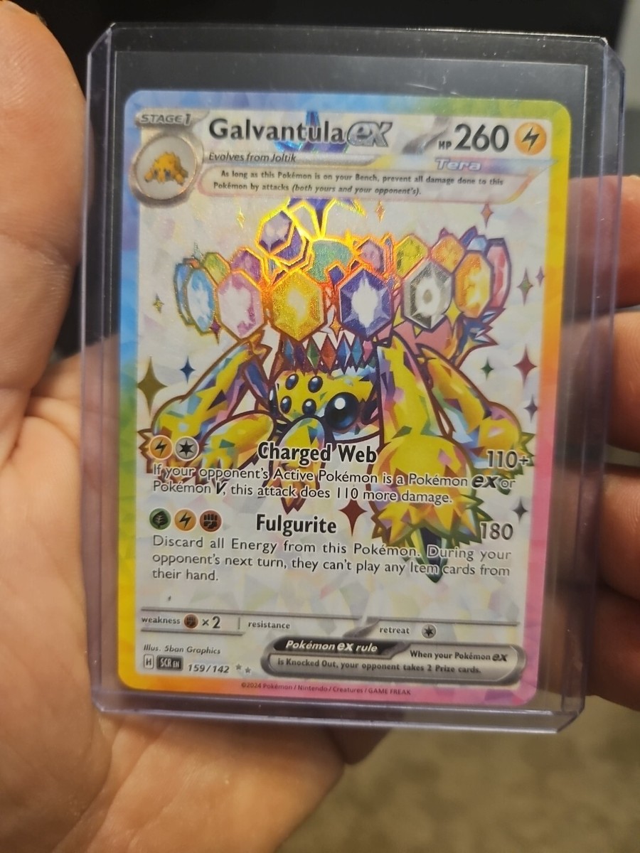Pokemon SV Stellar Crown Galvantula ex Full Art Ultra Rare 159/142 Nm-m Pokemon SV Stellar Crown Galvantula ex Full Art Ultra Rare 159/142 Nm-m