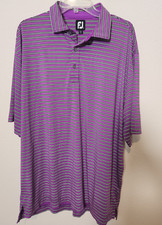 FootJoy Mens Golf Polo Shirt Short Sleeve Pur...