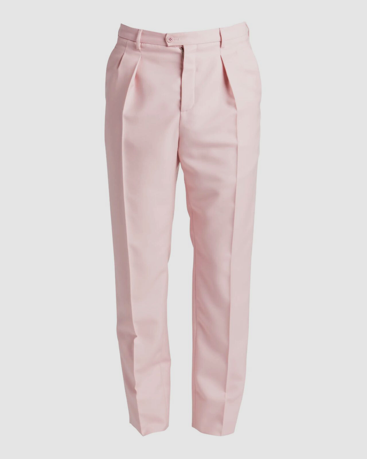Pantaloni dritti Saint Laurent da uomo 36 W 29 L rosa in lana a pieghe $1550