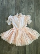 Vintage Martha  s Miniatures We  re Fussy Full Circle Dress Size R5 Pink Ruffles