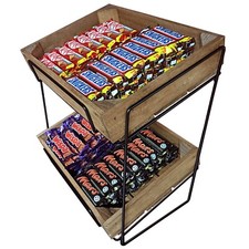 2 Tier Crate Basket Stand - Fruit, Sweets, Kitchen Counter Storage, Shop  (T106)