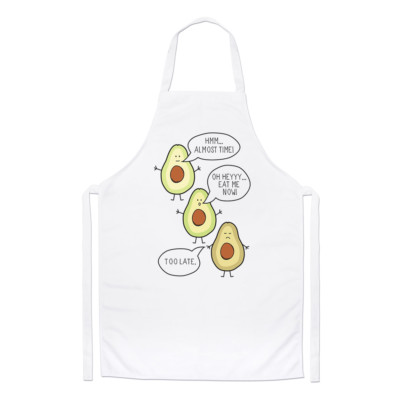 Avocado Eat Me Now Too Late Kochschürze - lustiges Kochen