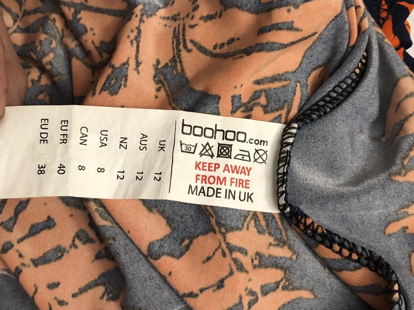 VETEMENTS BOOHOO Abito Stretchy Tema Tropicale Foglia di Palma 8 Maxi Party Boho Casual Estate